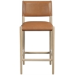 Meridian Furniture Andie Cognac Vegan Leather Counter Stool
