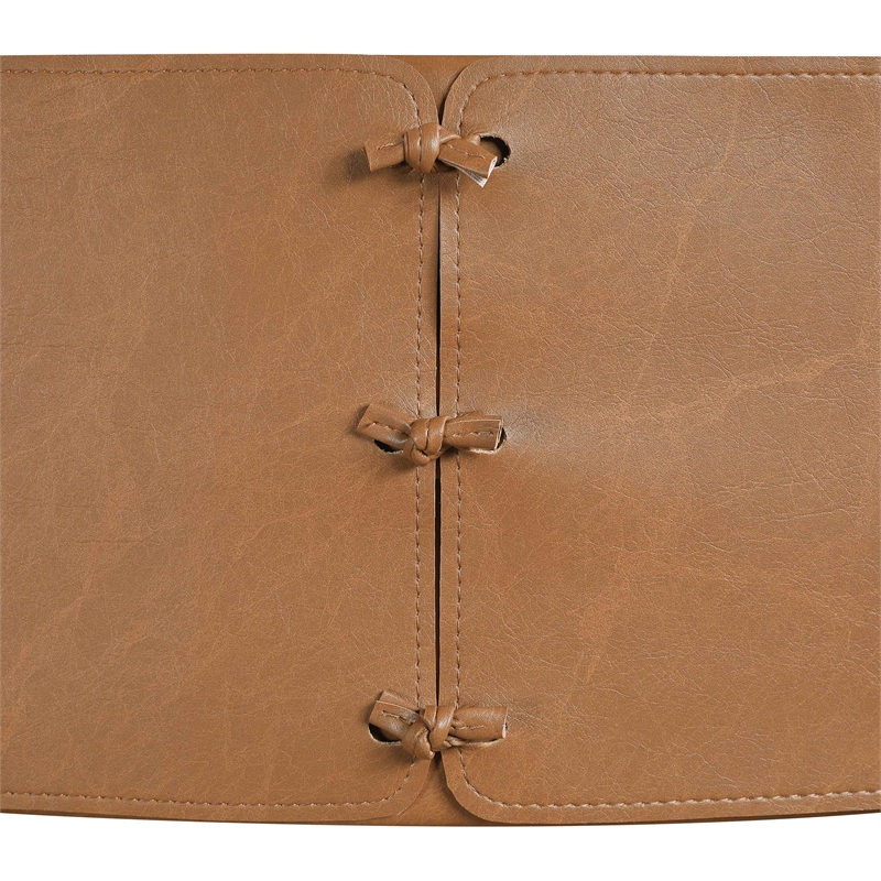 Meridian Furniture Andie Cognac Vegan Leather Counter Stool