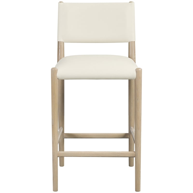 Meridian Furniture Andie Cream Vegan Leather Counter Stool