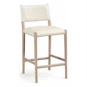 Meridian Furniture Andie Cream Vegan Leather Counter Stool