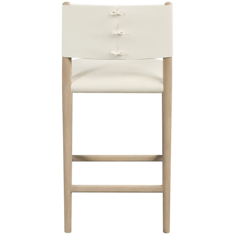Meridian Furniture Andie Cream Vegan Leather Counter Stool