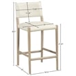 Meridian Furniture Andie Cream Vegan Leather Counter Stool