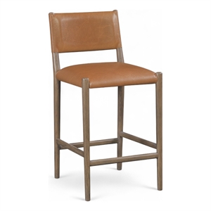 Meridian Furniture Andie Cognac Vegan Leather Counter Stool