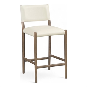Meridian Furniture Andie Cream Vegan Leather Counter Stool