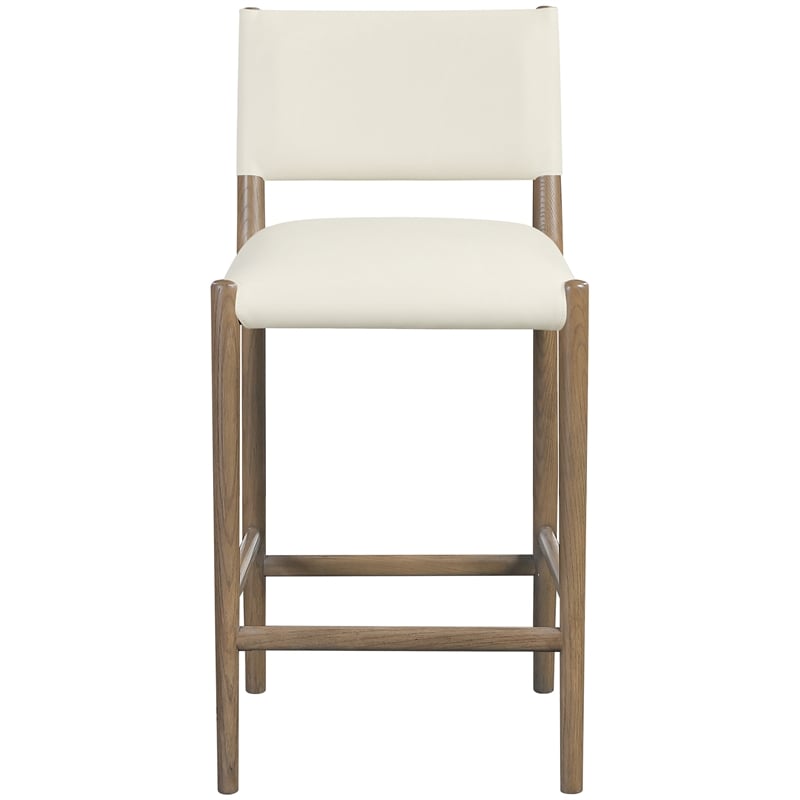 Meridian Furniture Andie Cream Vegan Leather Counter Stool