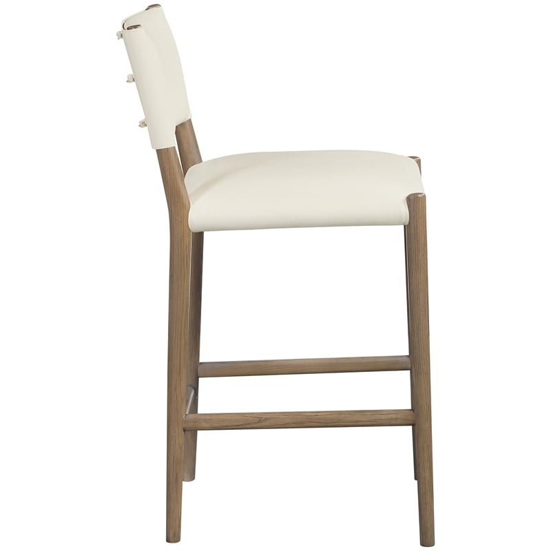 Meridian Furniture Andie Cream Vegan Leather Counter Stool