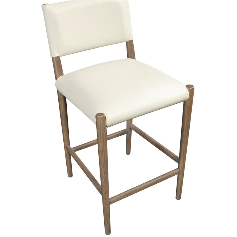 Meridian Furniture Andie Cream Vegan Leather Counter Stool