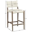 Meridian Furniture Andie Cream Vegan Leather Counter Stool