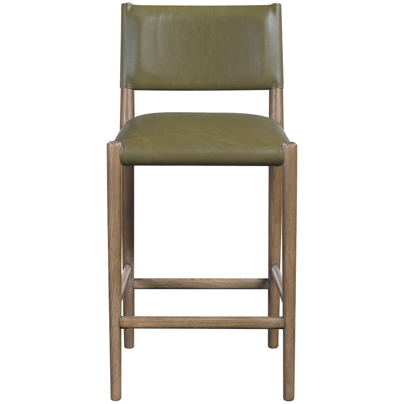 Meridian Furniture Andie Olive Vegan Leather Counter Stool