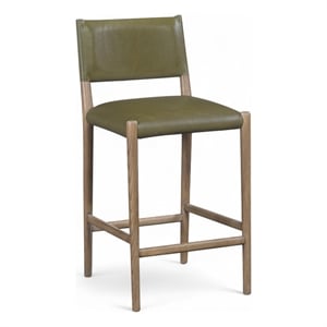 Meridian Furniture Andie Olive Vegan Leather Counter Stool