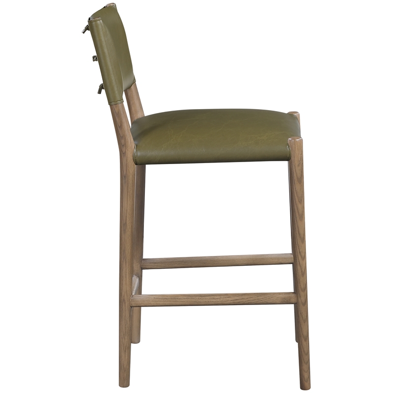 Meridian Furniture Andie Olive Vegan Leather Counter Stool