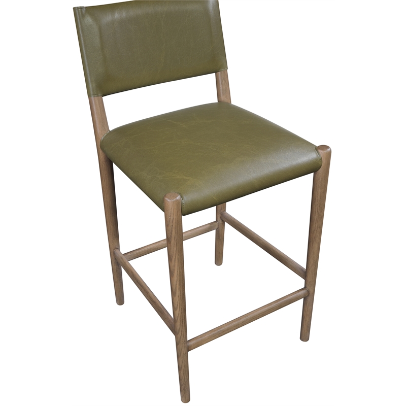 Meridian Furniture Andie Olive Vegan Leather Counter Stool