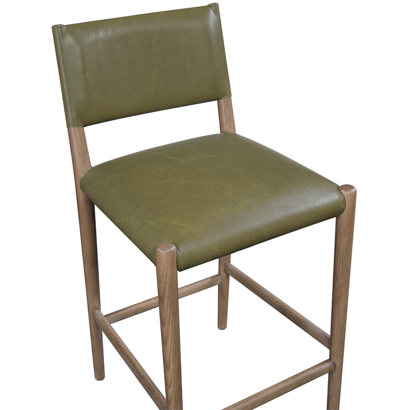 Meridian Furniture Andie Olive Vegan Leather Counter Stool