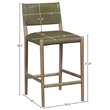 Meridian Furniture Andie Olive Vegan Leather Counter Stool