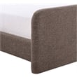 Meridian Furniture Fira Brown Linen Textured Fabric Queen Bed