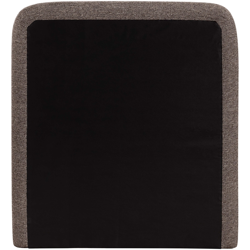 Meridian Furniture Fira Brown Linen Textured Fabric Twin Bed