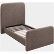 Meridian Furniture Fira Brown Linen Textured Fabric Twin Bed