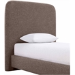 Meridian Furniture Fira Brown Linen Textured Fabric Twin Bed
