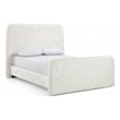 Meridian Furniture Fira Cream Linen Textured Fabric Full Bed
