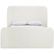 Meridian Furniture Fira Cream Linen Textured Fabric Full Bed