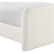 Meridian Furniture Fira Cream Linen Textured Fabric Full Bed