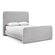 Meridian Furniture Fira Grey Linen Textured Fabric Queen Bed