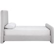 Meridian Furniture Fira Grey Linen Textured Fabric Queen Bed