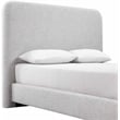 Meridian Furniture Fira Grey Linen Textured Fabric Queen Bed