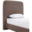 Meridian Furniture Fira Brown Chenille Fabric Twin Bed