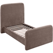 Meridian Furniture Fira Brown Chenille Fabric Twin Bed