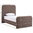 Meridian Furniture Fira Brown Chenille Fabric Twin Bed