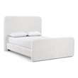 Meridian Furniture Fira Cream Chenille Fabric King Bed