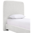 Meridian Furniture Fira Cream Chenille Fabric Twin Bed