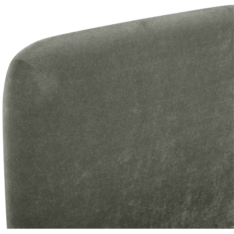 Meridian Furniture Fira Green Chenille Fabric Queen Bed