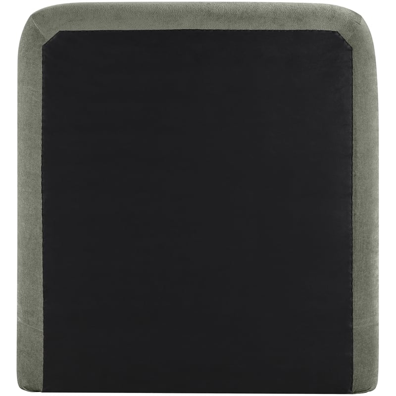 Meridian Furniture Fira Green Chenille Fabric Twin Bed