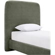Meridian Furniture Fira Green Chenille Fabric Twin Bed