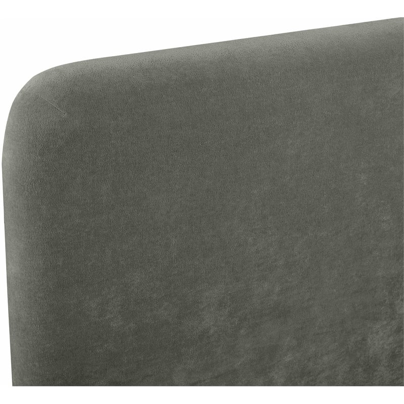 Meridian Furniture Fira Green Chenille Fabric Twin Bed