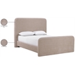 Meridian Furniture Fira Taupe Chenille Fabric King Bed