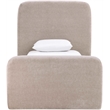 Meridian Furniture Fira Taupe Chenille Fabric Twin Bed