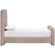 Meridian Furniture Fira Taupe Chenille Fabric Twin Bed