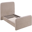 Meridian Furniture Fira Taupe Chenille Fabric Twin Bed