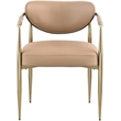 Meridian Furniture Virella Tan Vegan Leather Upholstered Dining Chair (Set of 2)