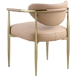Meridian Furniture Virella Tan Vegan Leather Upholstered Dining Chair (Set of 2)