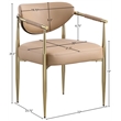 Meridian Furniture Virella Tan Vegan Leather Upholstered Dining Chair (Set of 2)