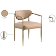 Meridian Furniture Virella Tan Vegan Leather Upholstered Dining Chair (Set of 2)