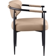 Meridian Furniture Virella Tan Vegan Leather Upholstered Dining Chair (Set of 2)