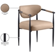 Meridian Furniture Virella Tan Vegan Leather Upholstered Dining Chair (Set of 2)