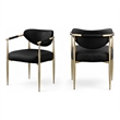 Meridian Furniture Virella Black Vegan Leather Dining Chair (Set of 2)