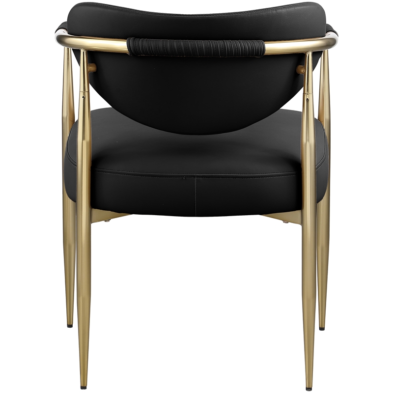 Meridian Furniture Virella Black Vegan Leather Dining Chair (Set of 2)