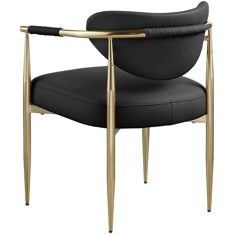 Meridian Furniture Virella Black Vegan Leather Dining Chair (Set of 2)